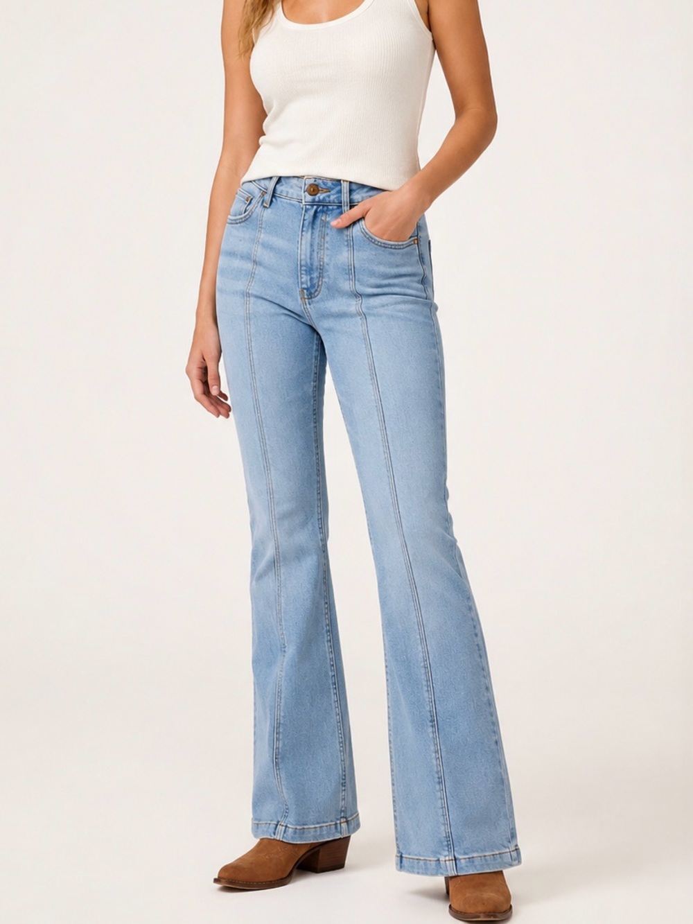 Wrangler 4 Seamed Boot Women’s Jeans High Rise Stretch 112325080